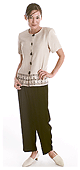 Embroidered Two Tone Pant Set